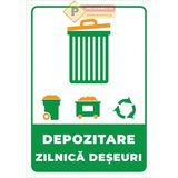 Indicatoare pentru depozitare zilnica deseuri